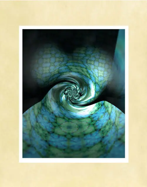 blue and green swirling pattern