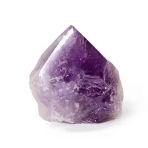 small purple Amethyst Crystal with white accents