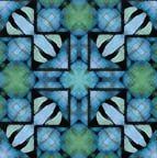 Blue Green Petal Quilt