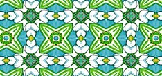 Flower Tapestry Green